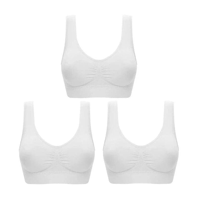 Sutiã Confort Milena - Queima de Estoque + Envio Grátis (Compre 1 Leve 3) Sutiã Confort MRL-059 Miralleve 3 Brancos P (36 - 38) 